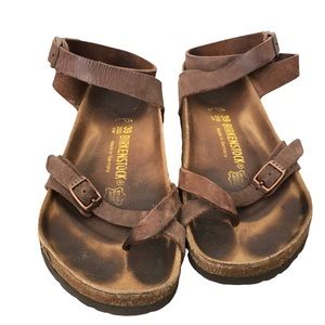 Birkenstock Yara Ankle Wrap-Around Strap Mocha Women’s Size 39